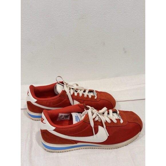 Nike Cortez Red White Nylon Suede Sneakers Women’s 10 D22795-601 Classic Retro - Picture 3 of 11